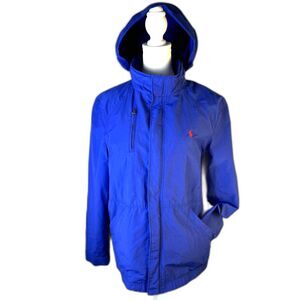 Polo Ralph Lauren JKT, Kid Sz XL 2X 18-20 Blue Lt Wt Fully Lined Water Resistant